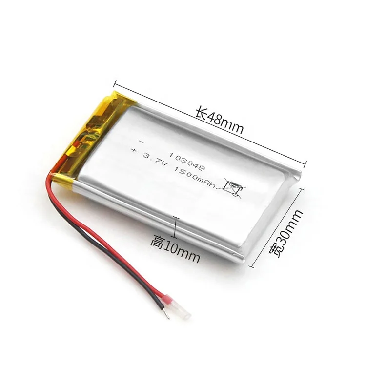 103048 1500mAh 3.7V small bluetooth headset li battery 3.7v soft case rechargeable polymer lithium battery pass un38.8/msds