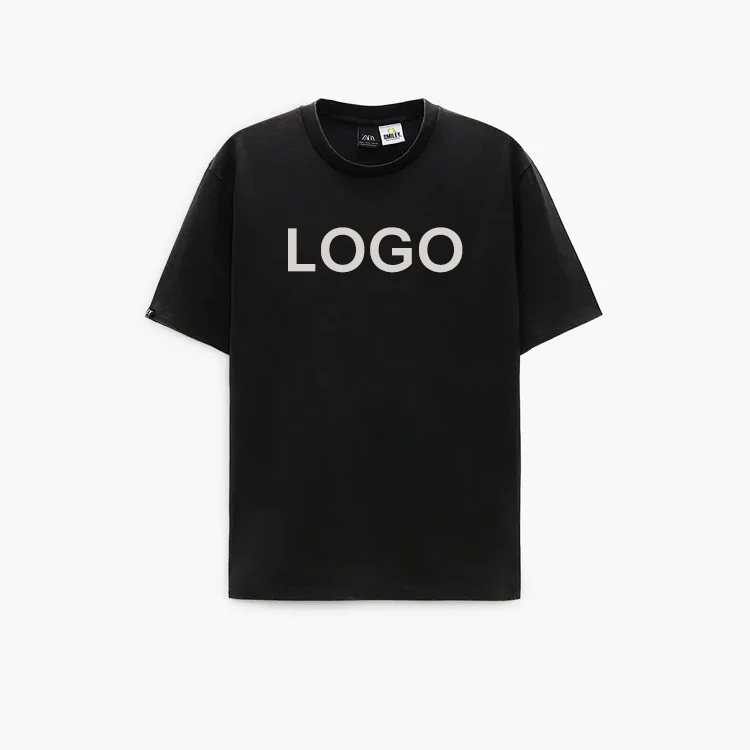 2022 Hot Sale Heat-transfer Printing Custom LOGO Oversize Logo Smiley Women Men Unisex T-shirt Personnalisable