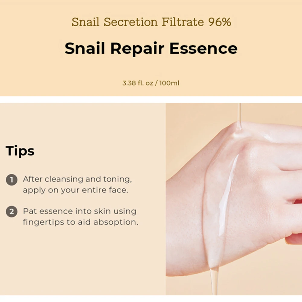 Advanced Snail 96 Mucin Power Essence 100ml Snail Secretion Filtrate 96.3% for Anti-aging Nourishing Wrinkle Improvement