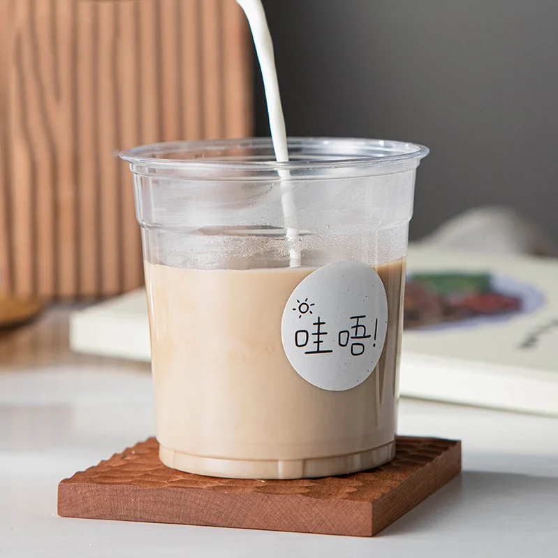 Custom Logo Latest 98mm Diameter Short Shape18oz 500ml Plastic Dessert Cup