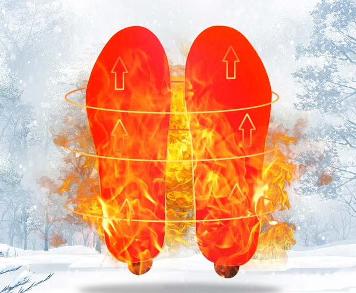 Heated Insoles Winter Shoe Inserts Chargeable Electrically Heated Shoes Boot Keep Warm Unisex Men Women Winter Heated Insoles