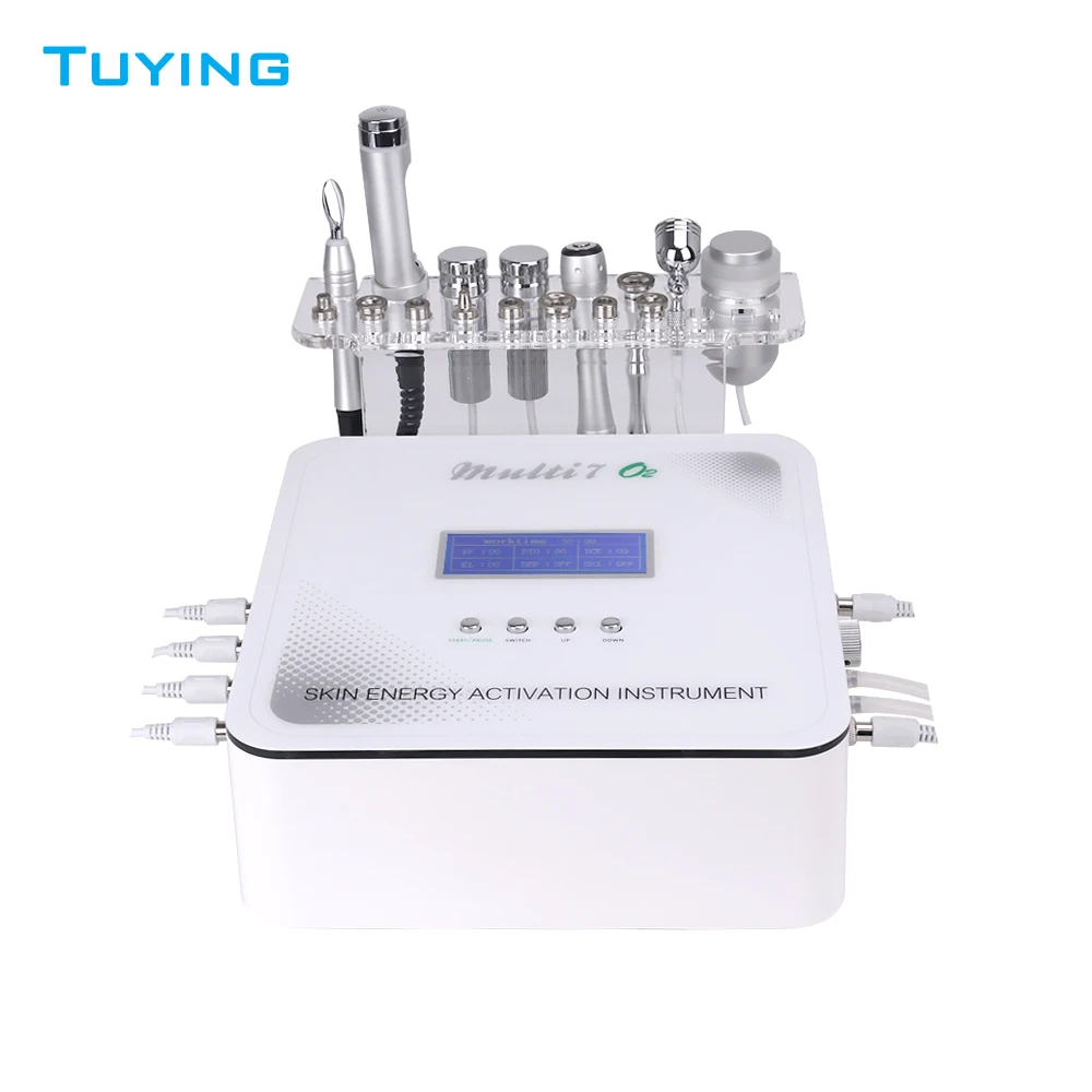 7 in 1 micro current facial rf machine oxygen spray skin whitening device