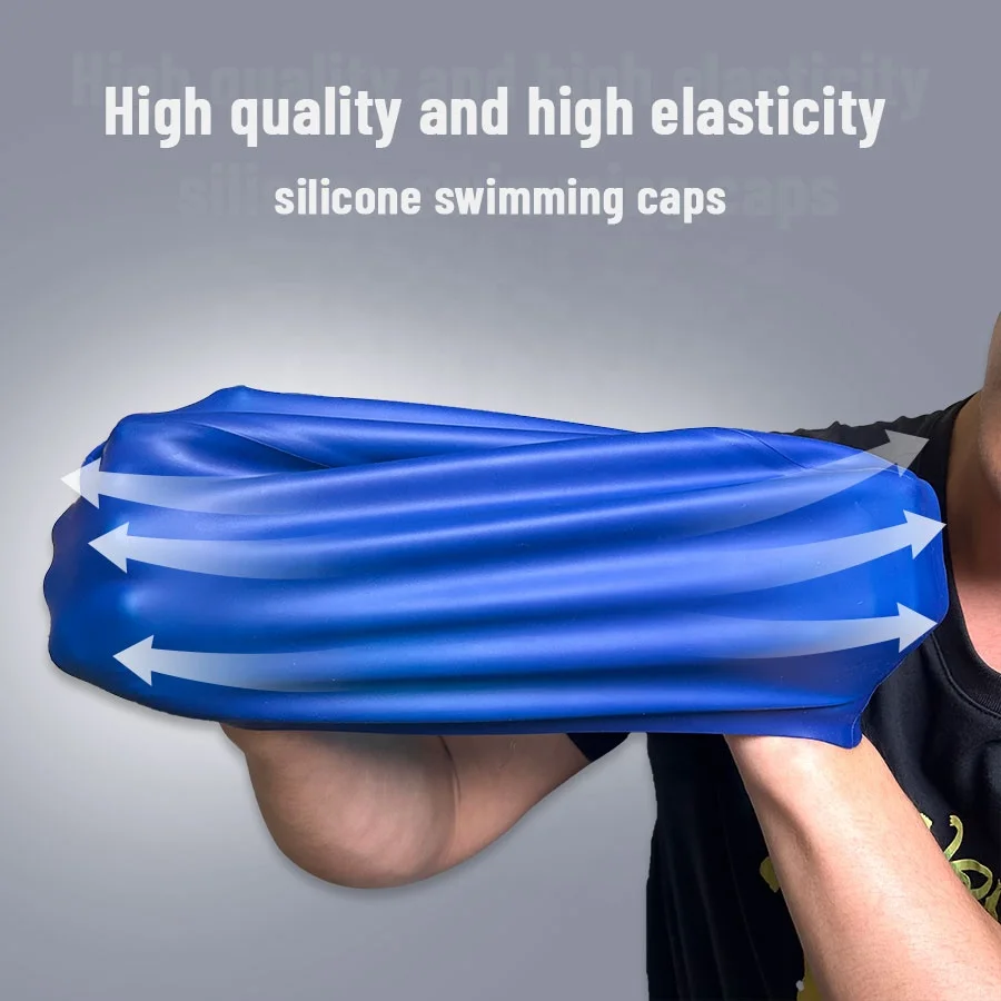 Custom made logo waterproof breathplay wonderful silicone swim cap 50g 55g 60g 65g options