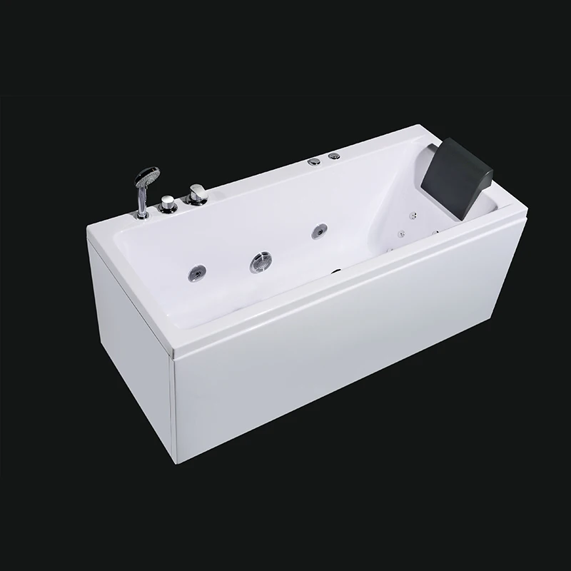 Air White Bathtub Functional Acrylic Whirlpool Spa Massage Europe Rectangle Drop-In Bathtub