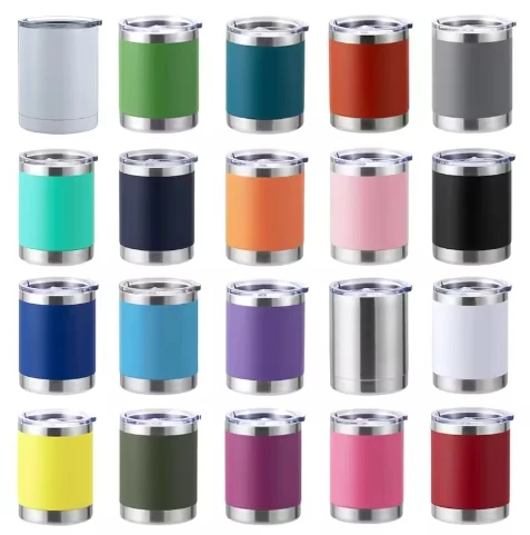 Custom logo leak proof  14oz 16 oz metal 304 stainless steel thermo travel tumbler coffee  with handle