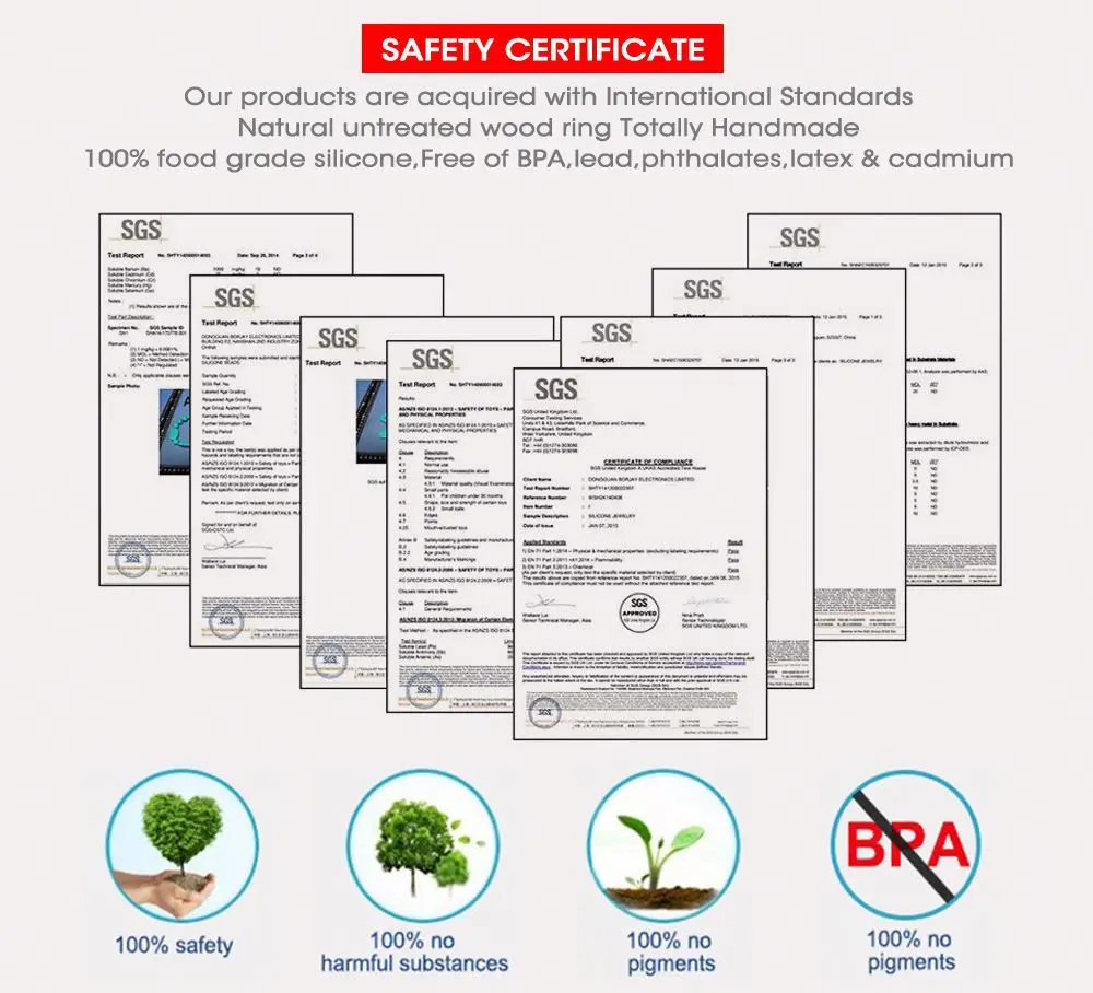  Huamj пищевого класса BPA бесплатные силиконовые ребенка при прорезывании зубов Прорезыватель для бусины кремния животных жемчуг Силиконовое