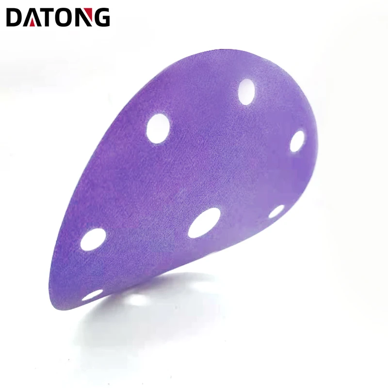 Оптовая продажа высококачественные абразивы Datong наждачная бумага 5 дюймов 6 отверстий зернистость 80 круглый керамический фиолетовый шлифовальный диск для металла и