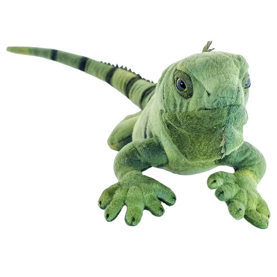 Greenmart Factory Custom Made Realistic Soft Cute Green Lizard Plush Toy Chameleon Simulation Animated Lifelike Stuffed Animal