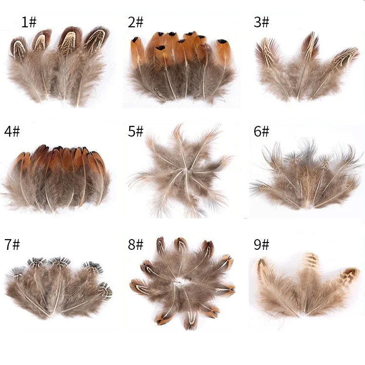 100 шт./мешок натуральный красочные дикий куриное перо фазана маленький пушистый шерсть перья Набор «сделай сам» для одежды аксессуары рукоделия