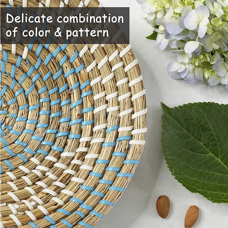 Handmade Seagrass hanging woven wall basket rattan wall decor for Housewarming Gift