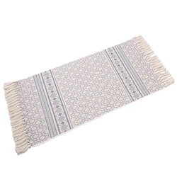 This rustic bohemian throw rug can be placed in front of the bed, sofa, table, door, entryway, etc, or even on the sofa as