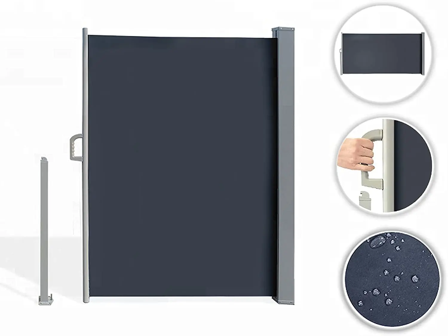 Free ship to us Folding Sun Shade Aluminium Garden Side Awning Retractable Side Awning