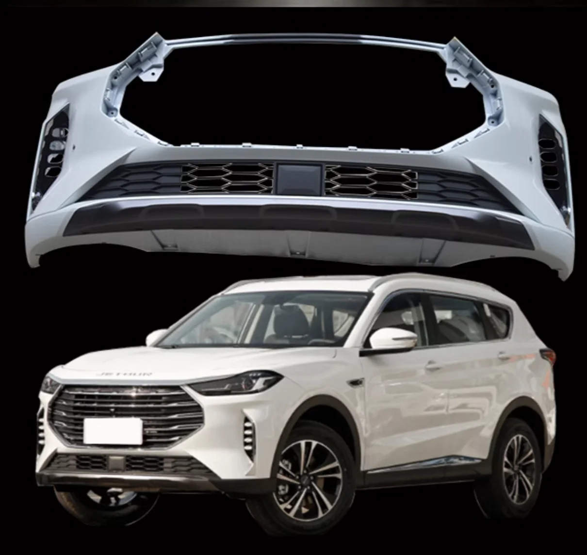 Передний бампер и решетка радиатора в сборе для Chery Jetour X70 PLUS J60-2803515 высокого качества больше скидки дешевле