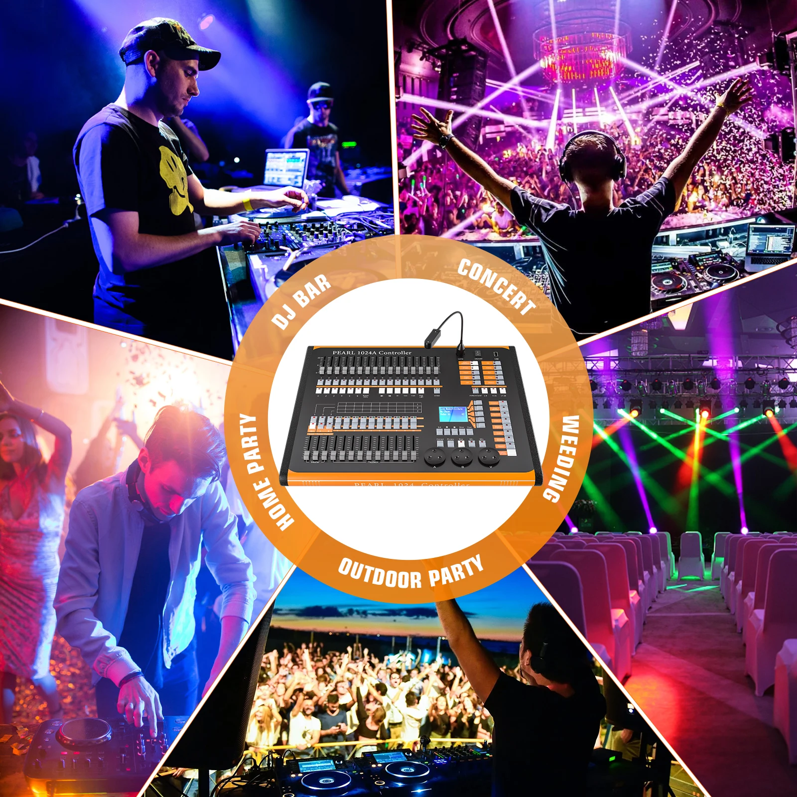 Profession Dmx 1024 Stage Lighting Control Factory Stage Lights Console Lcd Display Mixer Dmx1024 Controller