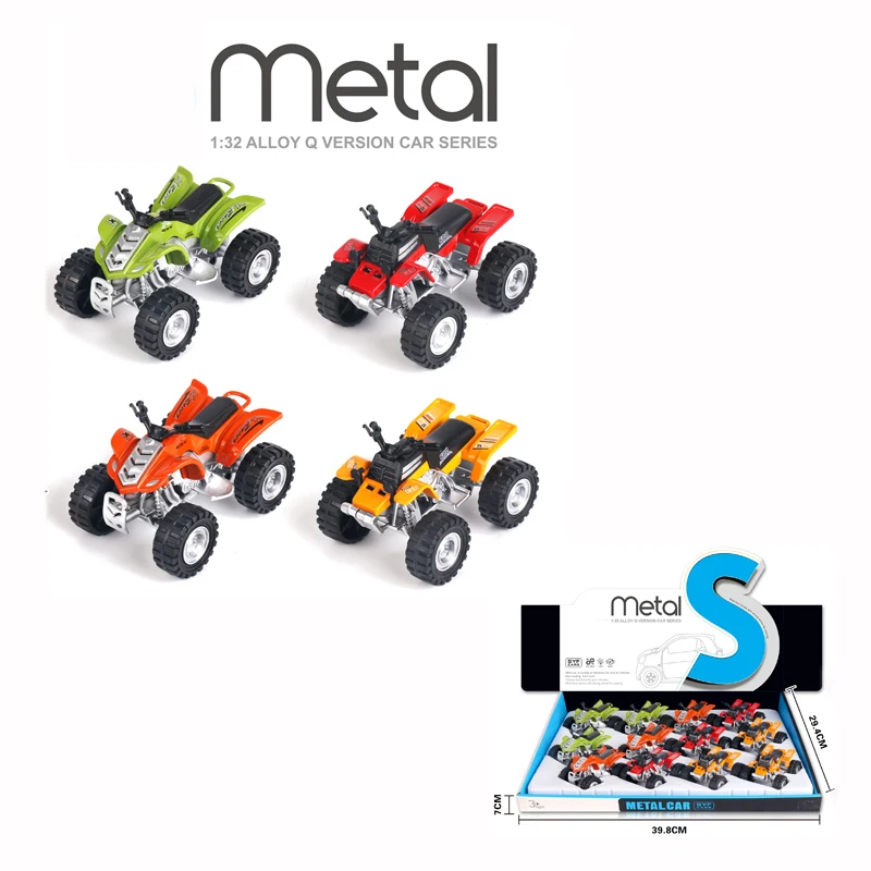 New Design Children Four Wheel Drive Off Road Return Stunt ATV Motorcycle Diecast Pull Back Friction Cars Toys For Boys
