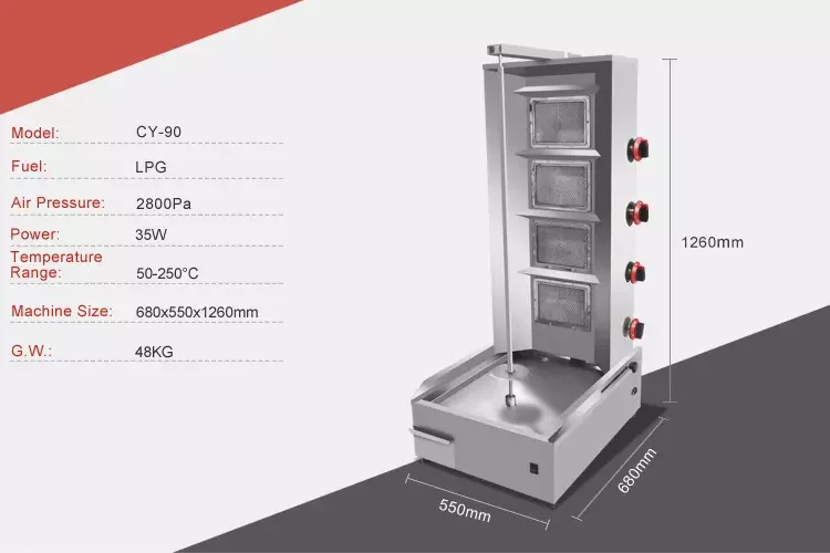Горячий товар 2021 газовая печь для обжарки курицы жареная утка