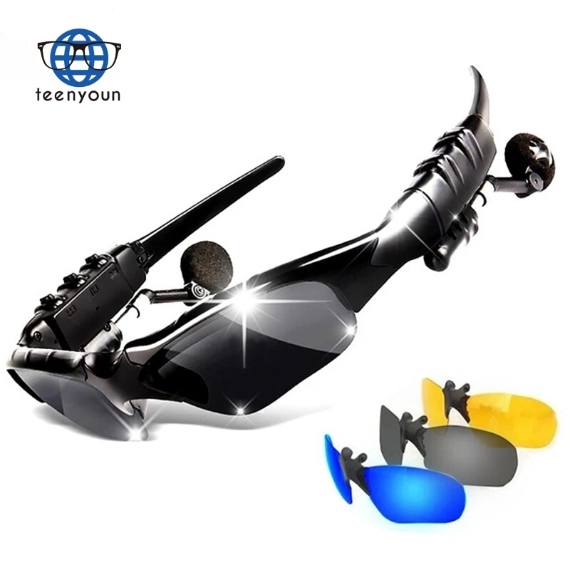 Teenyoun Sports Stereo Smart Wireless 4.0 Earphone Telephone Microphone Polarized Driving Sunglasses Mp3 Riding Eyeglasses