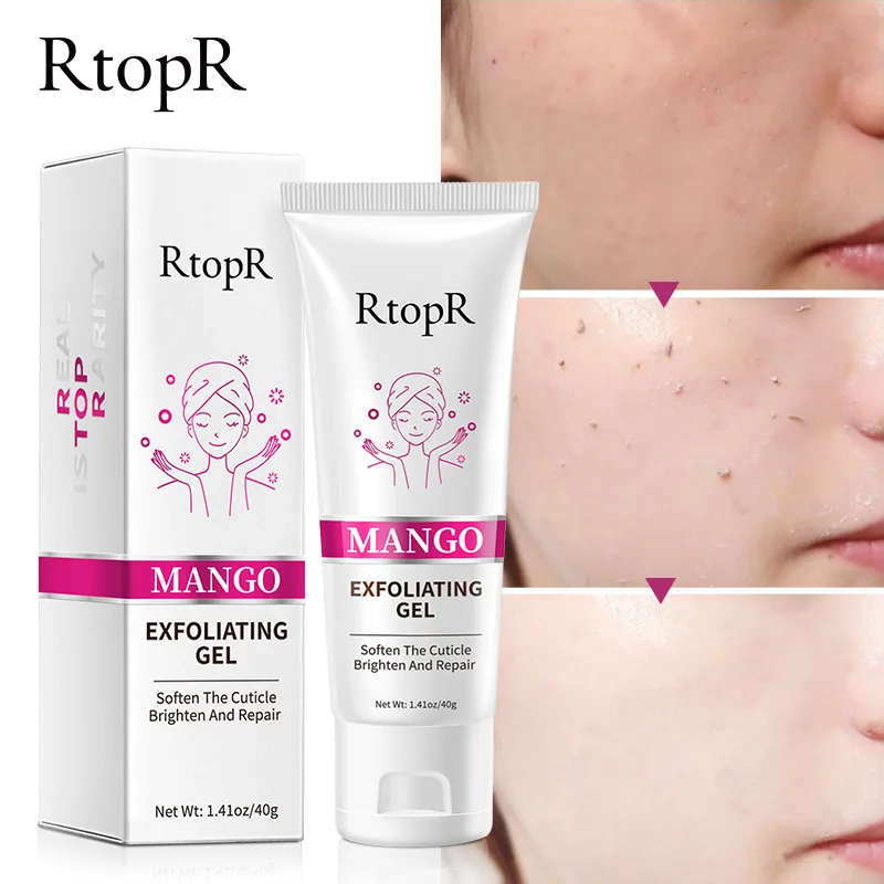Facial care mango orange exfoliating whitening gel bulk exfoliant gel women exfoliating gel for face and body