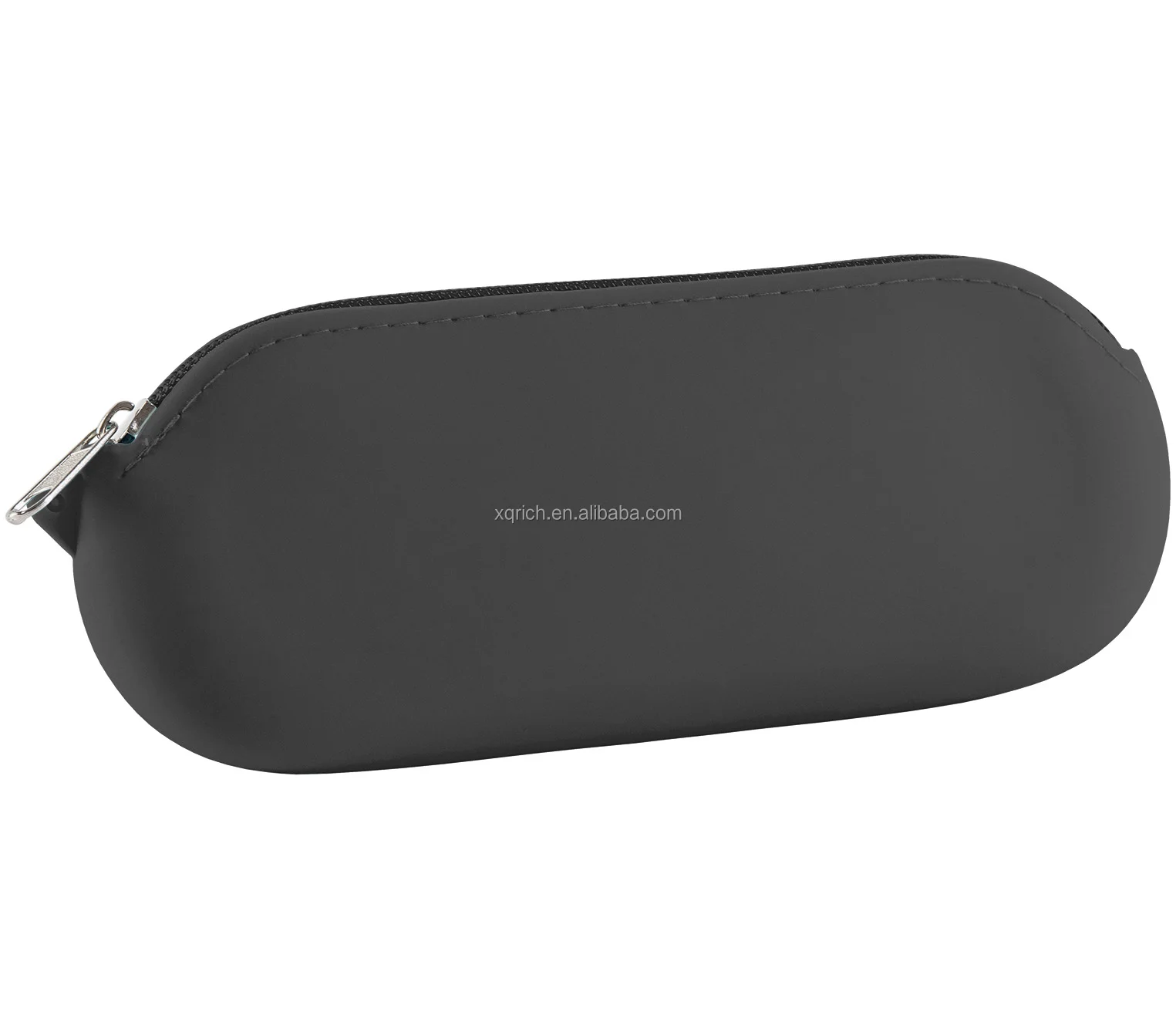 Silicone glasses case with a soft touch feel secure zipper and lanyard point suitable for safe storage of spectacles protection