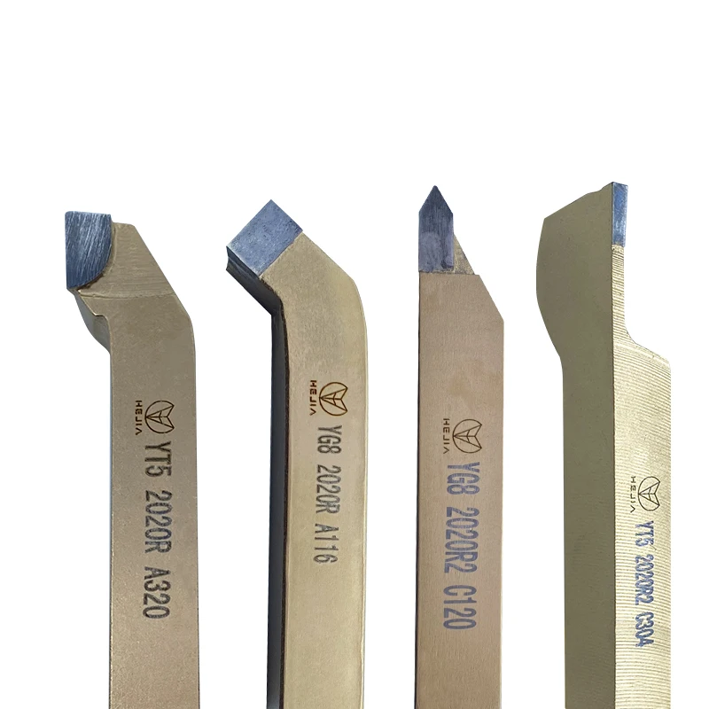 YT5 tungsten carbide brazed cutting tool with 12 handles and front and back blades Side bent turning tool