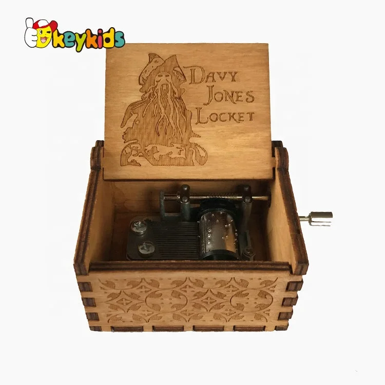 Customize vintage wooden victorian music box for gifts W07B080