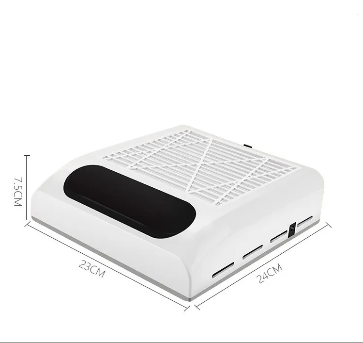 Nail Art Desk 80W white powder silver gold filter replaceable dust collection vacuum cleaner