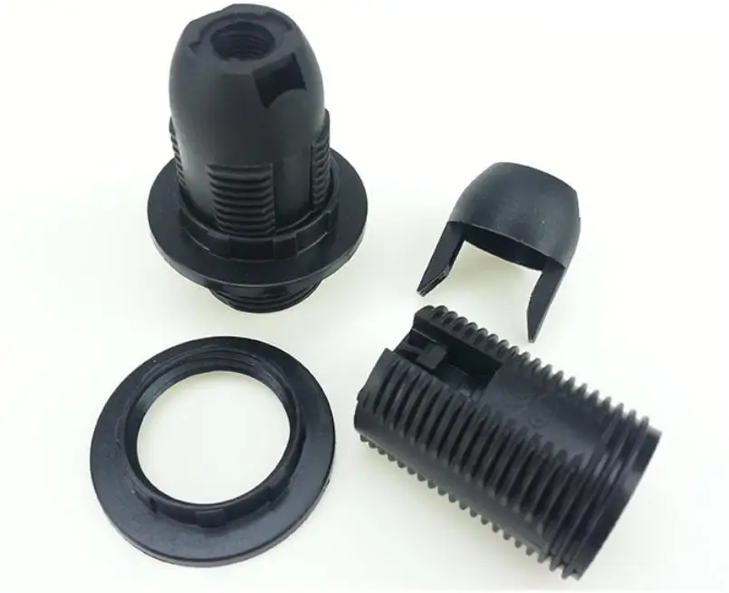 Vintage E14  Lamp Holder Black Bakelite Edison Screw E14 Lampholder.
