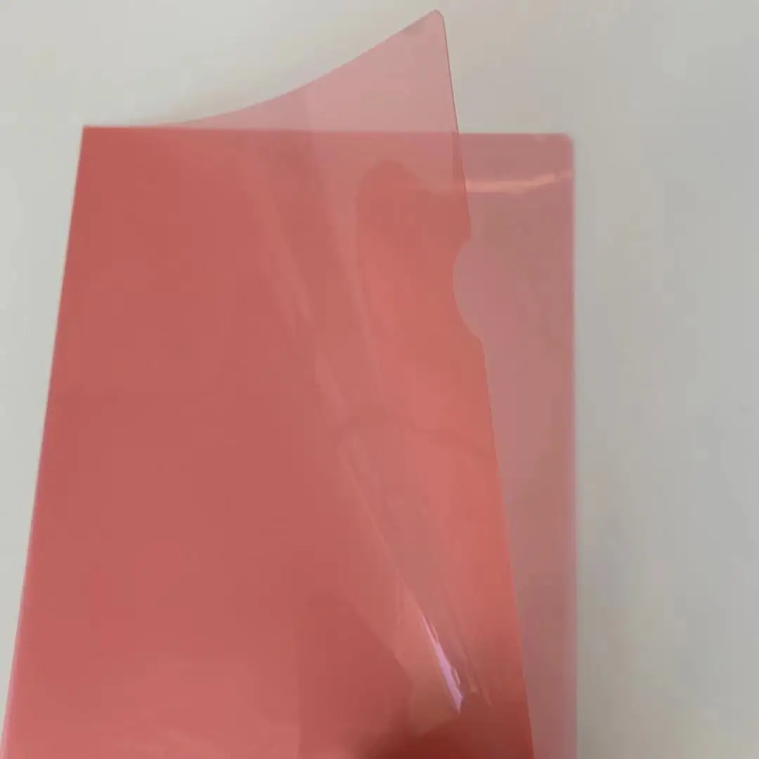 Made To Order High Cost-Effective Pp Material Clear Office Pp File Folder L type Clear Holder