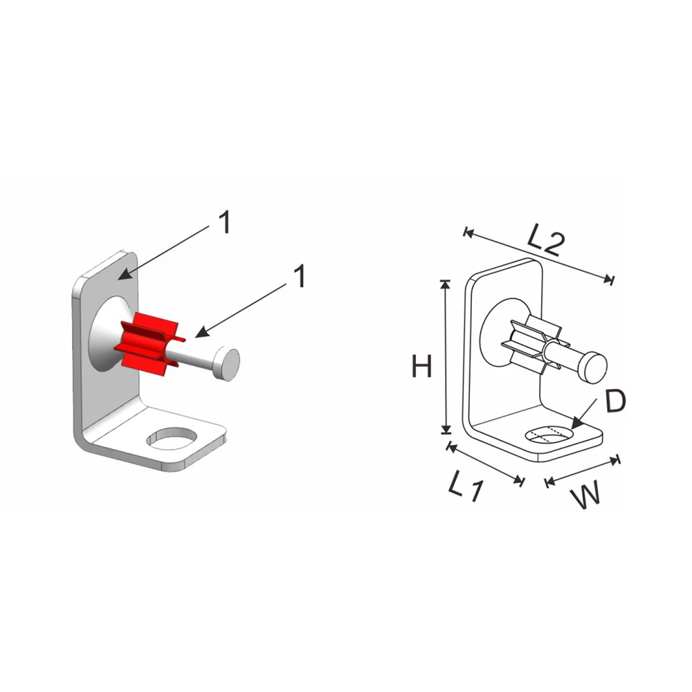 NF-1605 Tension Strength 600N Salt Spray Test 1000H Wall Anchoring Point Setting Hardware For Aerial Cable