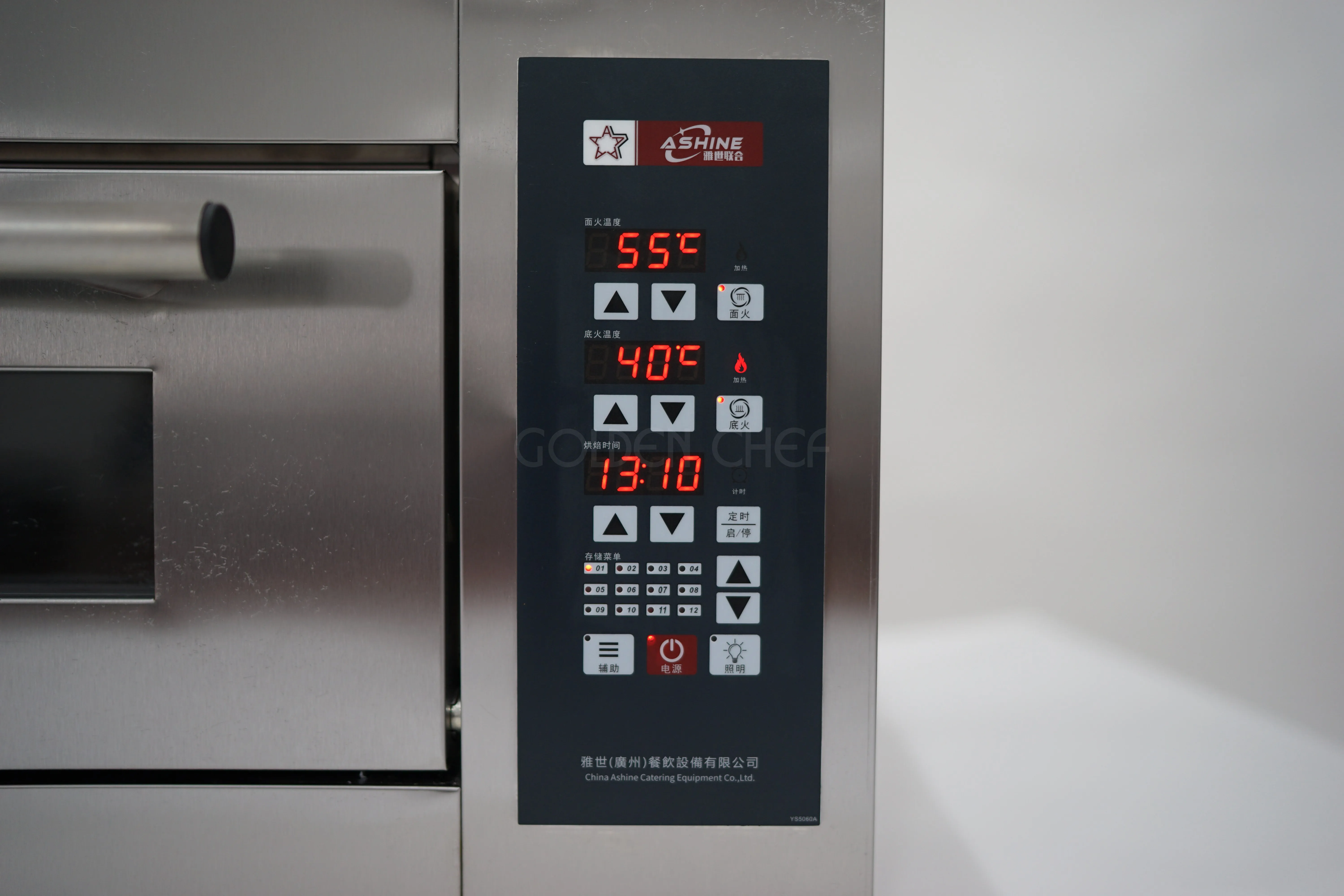 Golden Chef factory high quality Micro-computer panel baguette bread small steam deck oven with steam steam single deck oven