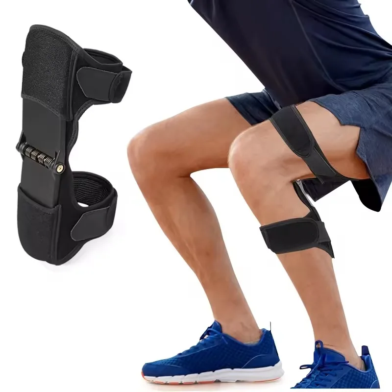 Wholesale Power Knee Brace Joint Support Stabilizer Pads Protective Gear Booster with ful Springs