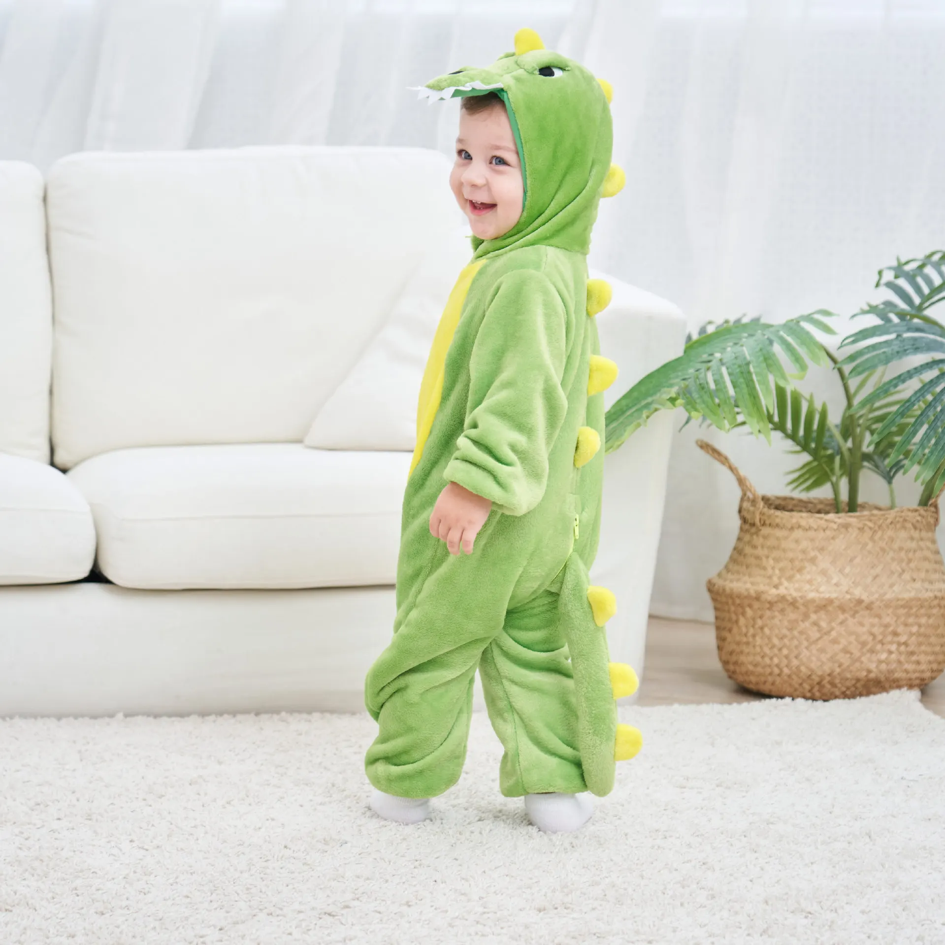 Baby performance costume flannel cartoon animal jumpsuit Toddler party clothing