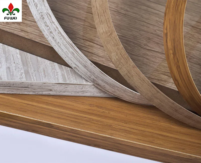 Pvc/ABS/3D  edge banding for plywood Cabinets Tape Strips  Table Tops Office Furniture Decorative Wood Door FUWEI