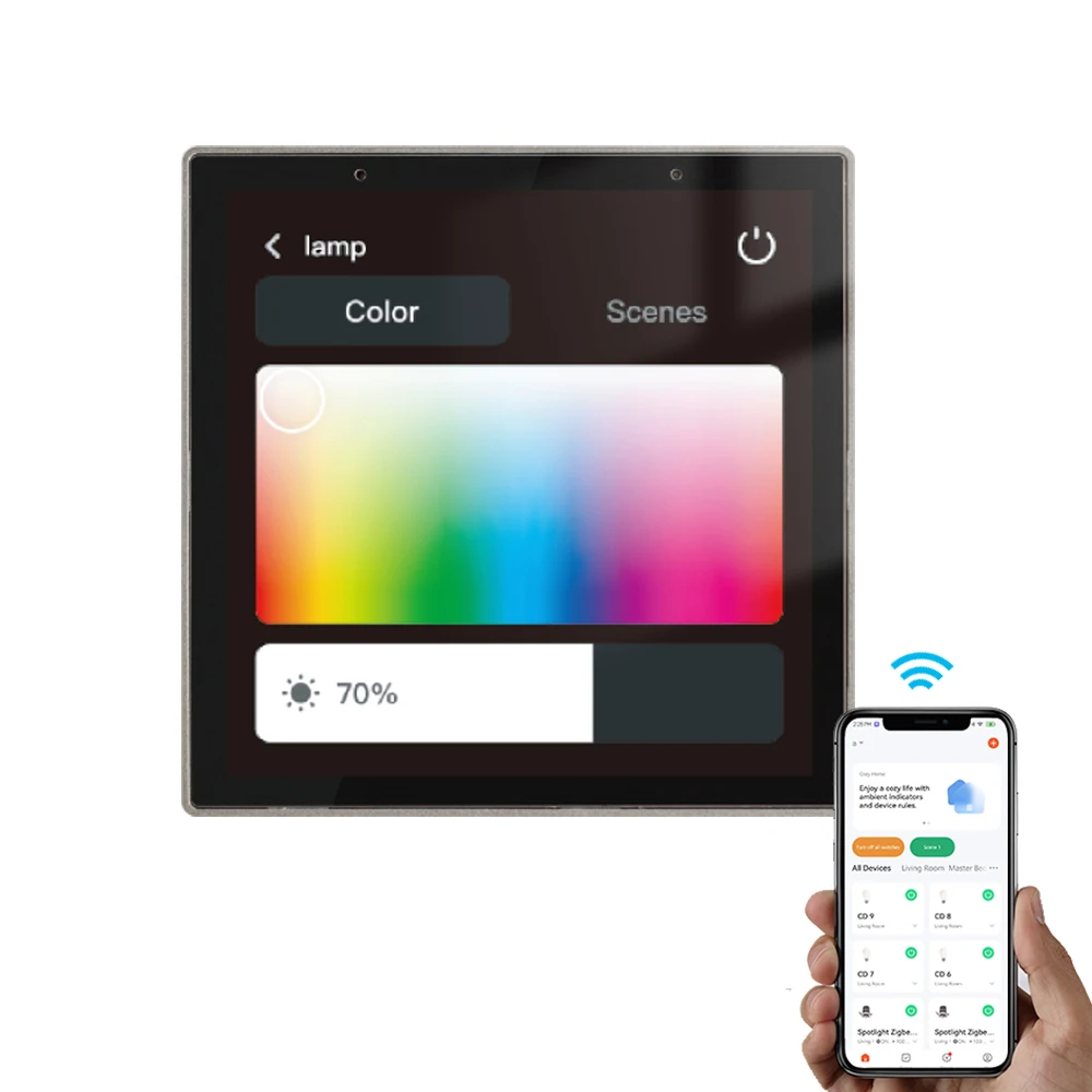 4-дюймовая настенная сенсорная панель для умного дома Tuya Zigbee Smart Iot Gateway Hub