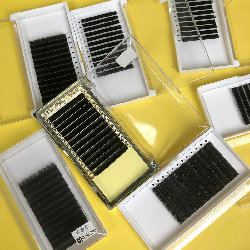 Own brand pbt korean soft lash extension pro made fans spike eyelash extensions cashmere volume lashes