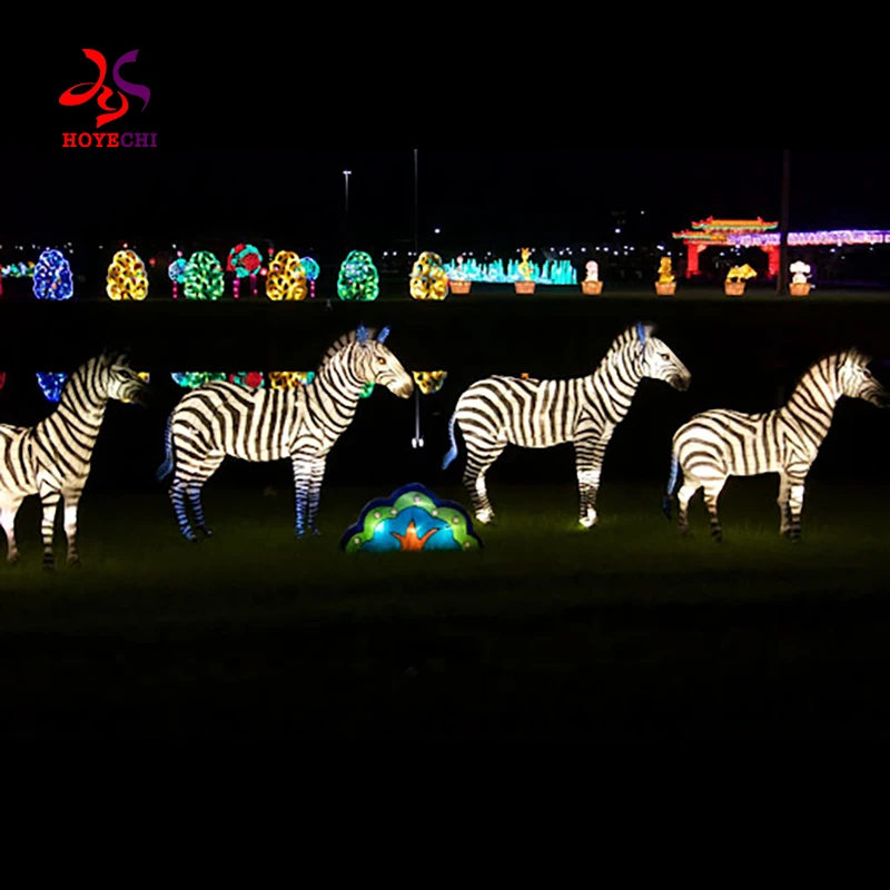 23 Year factory Outdoor IP 65  zoo park decorative animal lantern festival events