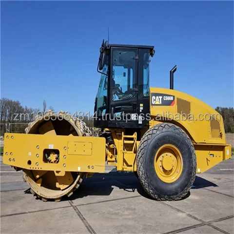 Used CAT CS66 roller vibratory sheeps foot compactor caterpillar CS54 CS56 CS66B road roller compactor PRICE