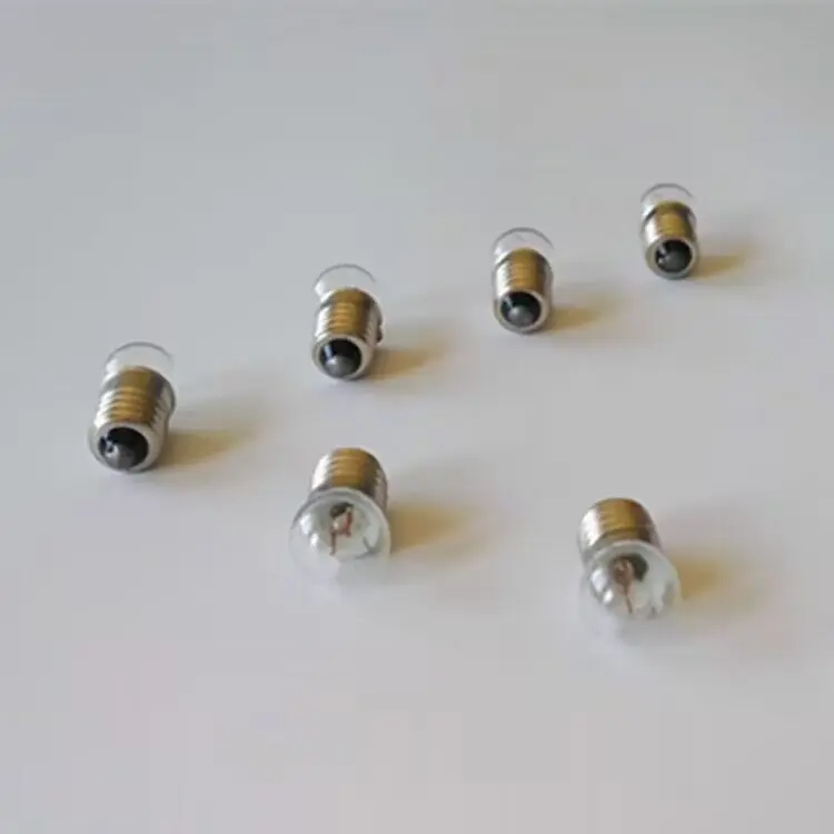 E10 mini indicator light bulb 2.5V0.3A / 4.8V0.3A / 6.5V0.15A E10 base flashlight replacement bulb