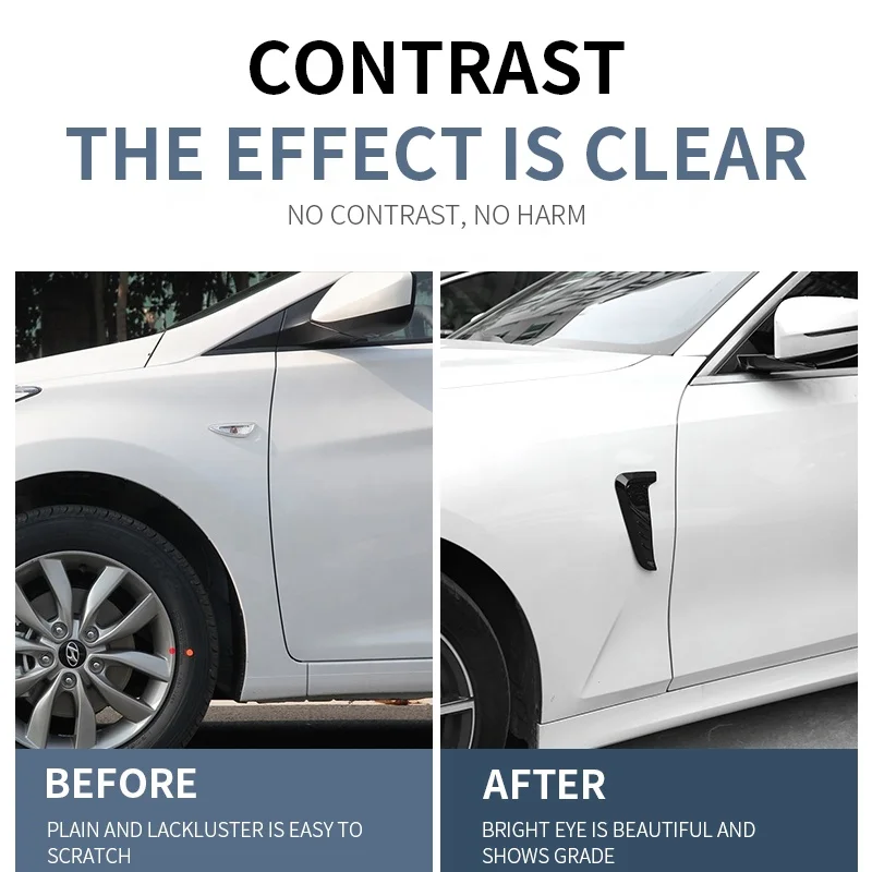 Factory Custom Logo Fender Decorative Stickers Carbon Fiber Fender Trims Car Side Vent Fender Stickers