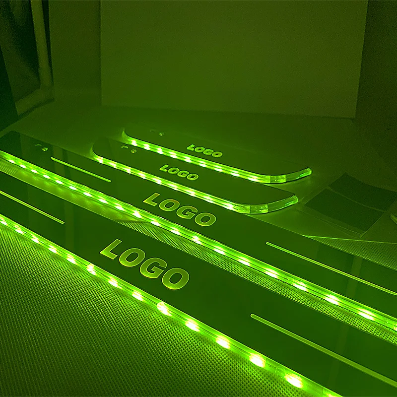 NICEU Car door sill light LED Welcome Luminous pedal car threshold bar light