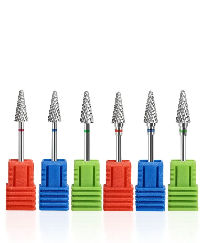 High Quality Tungsten New Nail Art Tungsten Steel Nail Removal Pre-Treatment Grinding Head Umbrella Shape Nail Drill Bit