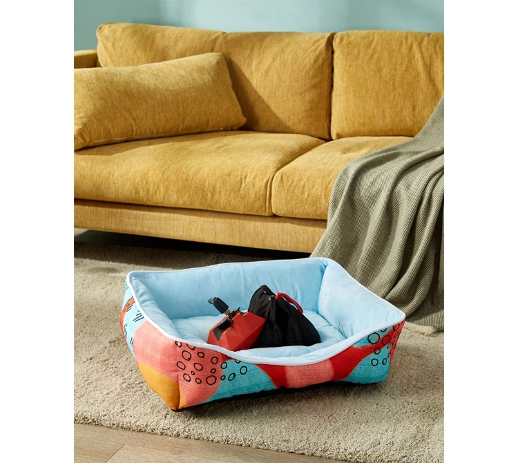 2021 Wholesale Amazon Hot Sell Soft Comfortable All Season Dog Cushion Pet Bed Dog Sofa Bed