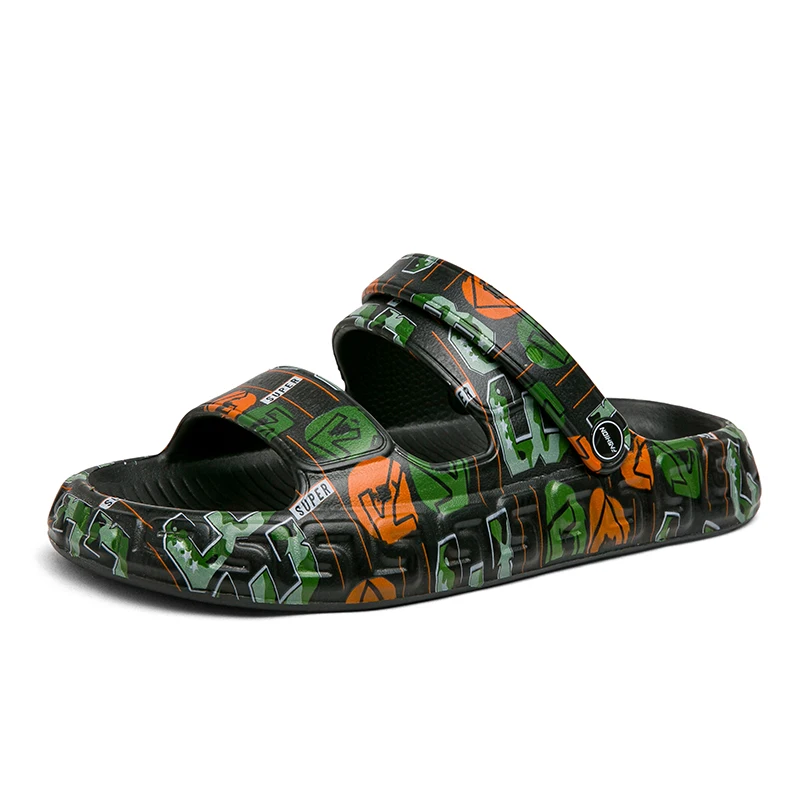 Saudi Flipflops Chappal Genuine Leather Outdoor Sandals for Men Summer Style Anti-Slippery and Breathable Platform Shoes