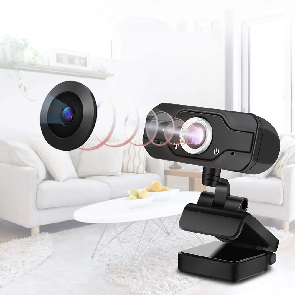 Веб-камера 1080p Full HD USB офисная камера вращающаяся на 360 градусов видеозапись с