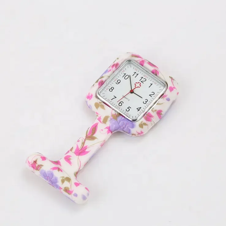 Wholesale Multi Color Nurse Wrist Watch Rubber Silicone Doctor Pocket Watch Sport Digital Reloj For Hospital Nurse Pin Watch