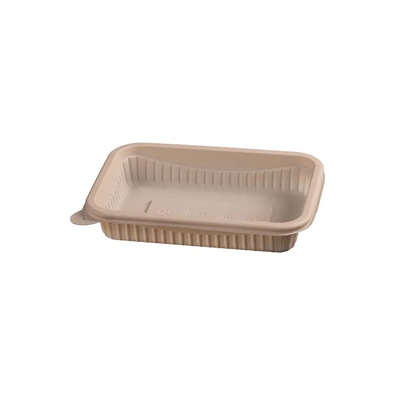 Biosano 2 Compartment Food Containers Set Prep 750ml Plastic Container Lunch Bag With Automatic Press Type Bio Degradable