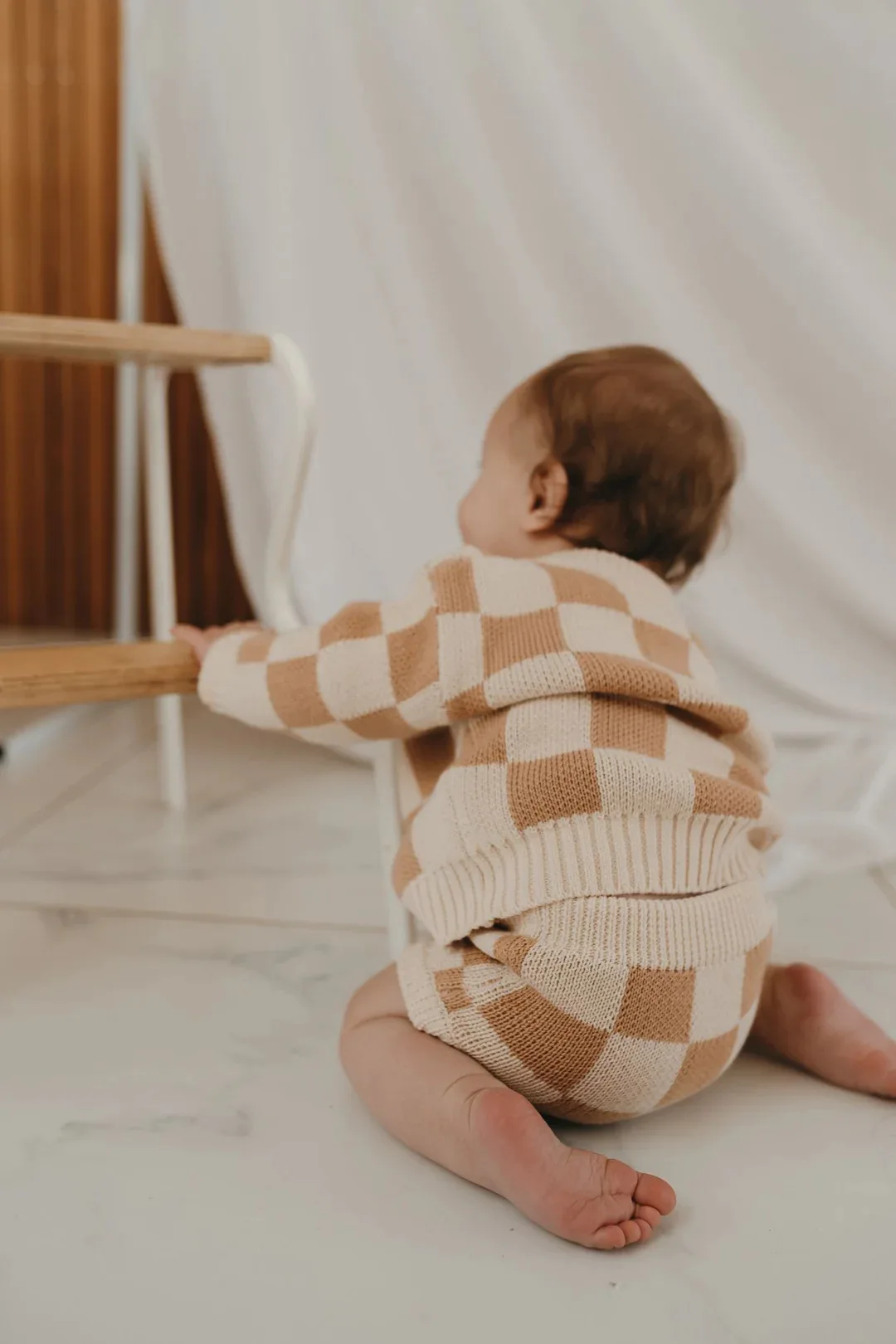 100% Cotton Australia Popular Kids Clothing Knitted Baby Sweater Short Set