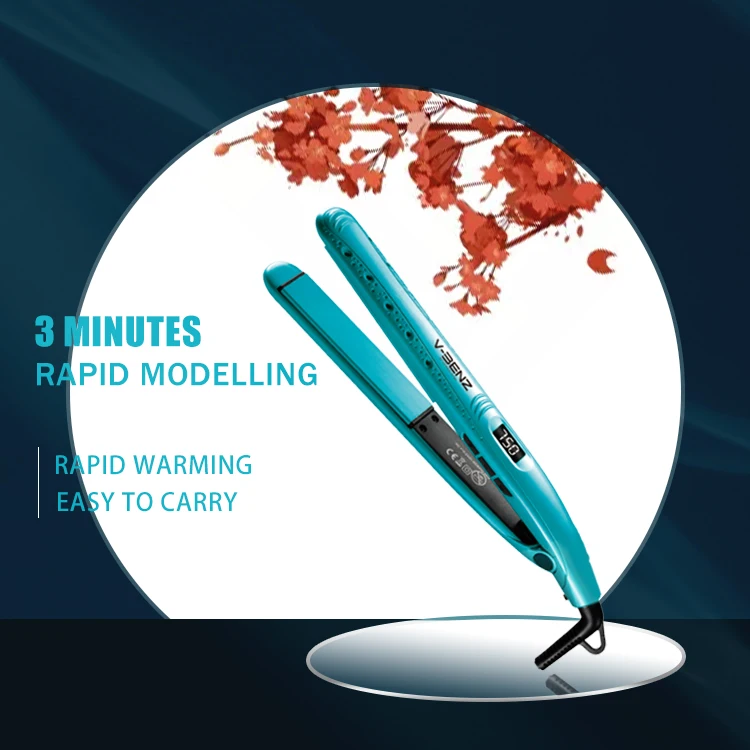 Lzzo V-8080A New Style Flat Iron Infrared Tourmaline Ceramic Wide Plate For All Types For Women Hair Straightener