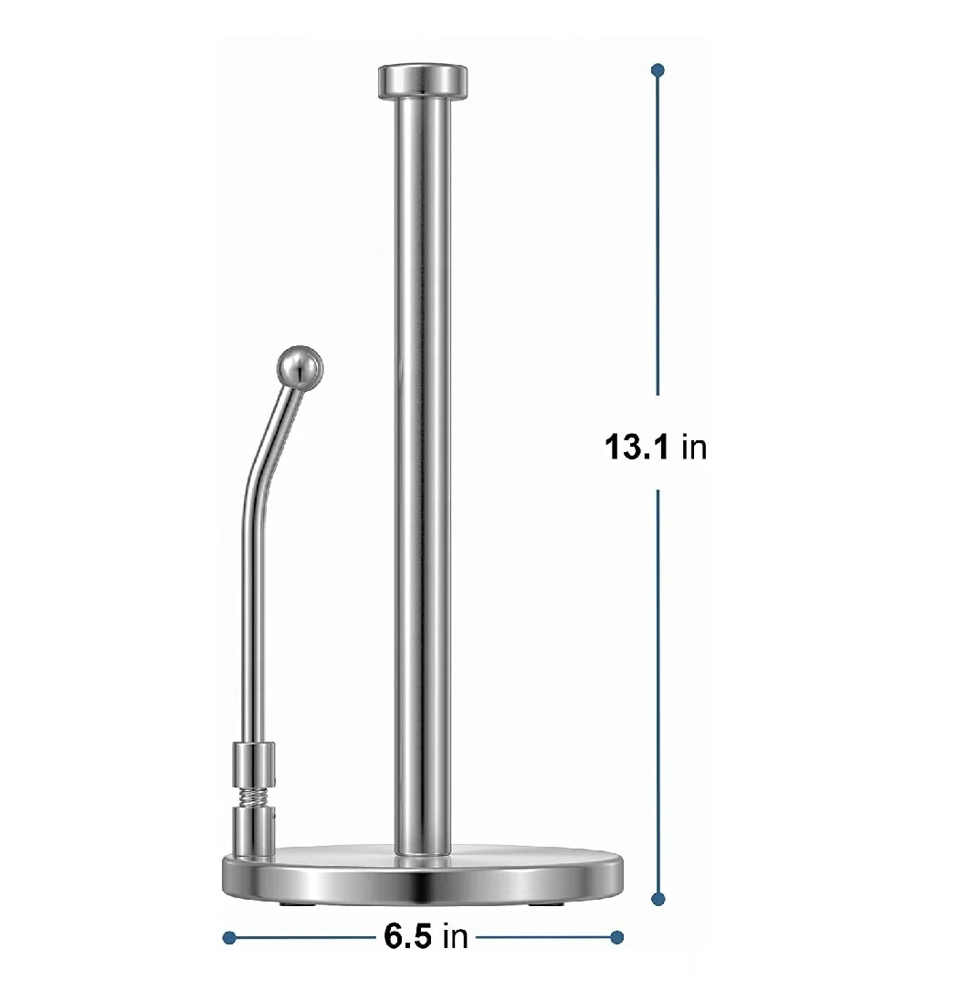 Paper Towel Holder for One Hand Tear,  Stainless Steel Paper Towel for Kitchen Countertop
