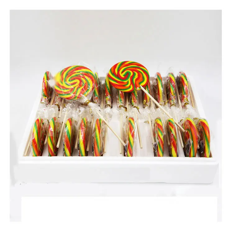 Swirl Rainbow Lollipops hard candy 80g